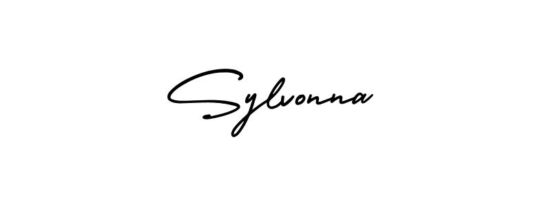 AmerikaSignatureDemo-Regular is a professional signature style that is perfect for those who want to add a touch of class to their signature. It is also a great choice for those who want to make their signature more unique. Get Sylvonna name to fancy signature for free. Sylvonna signature style 3 images and pictures png