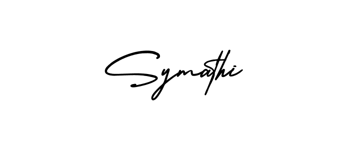 How to make Symathi name signature. Use AmerikaSignatureDemo-Regular style for creating short signs online. This is the latest handwritten sign. Symathi signature style 3 images and pictures png
