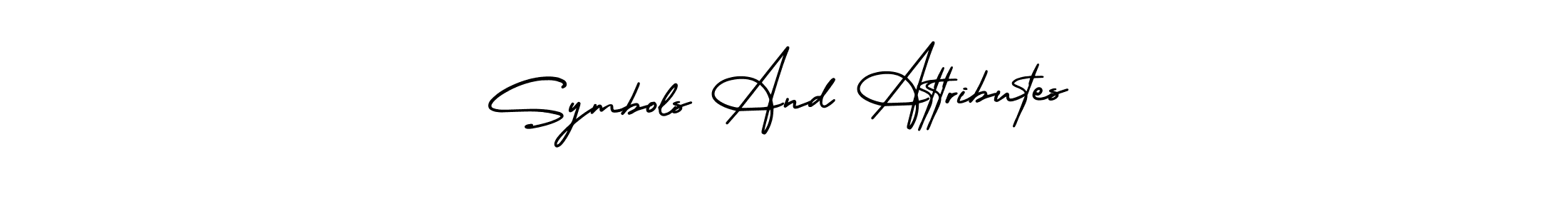 Symbols And Attributes stylish signature style. Best Handwritten Sign (AmerikaSignatureDemo-Regular) for my name. Handwritten Signature Collection Ideas for my name Symbols And Attributes. Symbols And Attributes signature style 3 images and pictures png