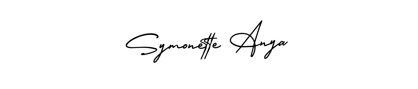 Design your own signature with our free online signature maker. With this signature software, you can create a handwritten (AmerikaSignatureDemo-Regular) signature for name Symonette Anya. Symonette Anya signature style 3 images and pictures png