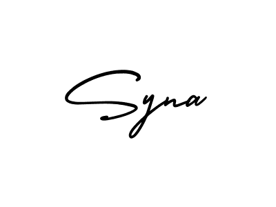 Make a beautiful signature design for name Syna. With this signature (AmerikaSignatureDemo-Regular) style, you can create a handwritten signature for free. Syna signature style 3 images and pictures png
