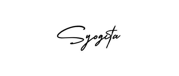 Use a signature maker to create a handwritten signature online. With this signature software, you can design (AmerikaSignatureDemo-Regular) your own signature for name Syogita. Syogita signature style 3 images and pictures png