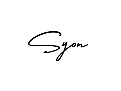 AmerikaSignatureDemo-Regular is a professional signature style that is perfect for those who want to add a touch of class to their signature. It is also a great choice for those who want to make their signature more unique. Get Syon name to fancy signature for free. Syon signature style 3 images and pictures png