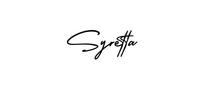 Syretta stylish signature style. Best Handwritten Sign (AmerikaSignatureDemo-Regular) for my name. Handwritten Signature Collection Ideas for my name Syretta. Syretta signature style 3 images and pictures png