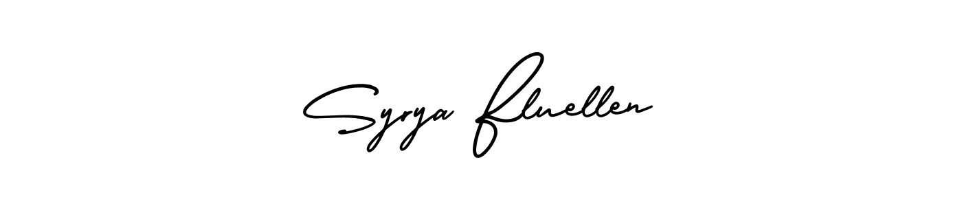 Similarly AmerikaSignatureDemo-Regular is the best handwritten signature design. Signature creator online .You can use it as an online autograph creator for name Syrya Fluellen. Syrya Fluellen signature style 3 images and pictures png