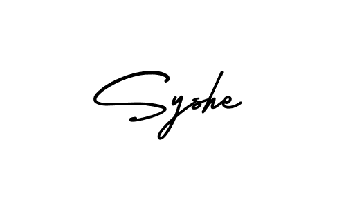 Syshe stylish signature style. Best Handwritten Sign (AmerikaSignatureDemo-Regular) for my name. Handwritten Signature Collection Ideas for my name Syshe. Syshe signature style 3 images and pictures png