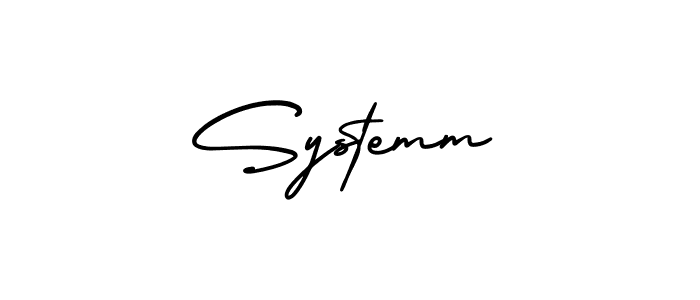 Design your own signature with our free online signature maker. With this signature software, you can create a handwritten (AmerikaSignatureDemo-Regular) signature for name Systemm. Systemm signature style 3 images and pictures png