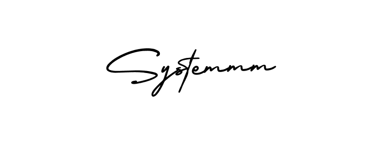 The best way (AmerikaSignatureDemo-Regular) to make a short signature is to pick only two or three words in your name. The name Systemmm include a total of six letters. For converting this name. Systemmm signature style 3 images and pictures png