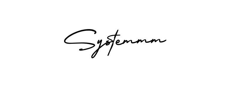 Create a beautiful signature design for name Systemmm. With this signature (AmerikaSignatureDemo-Regular) fonts, you can make a handwritten signature for free. Systemmm signature style 3 images and pictures png