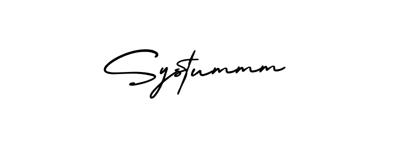 How to make Systummm signature? AmerikaSignatureDemo-Regular is a professional autograph style. Create handwritten signature for Systummm name. Systummm signature style 3 images and pictures png