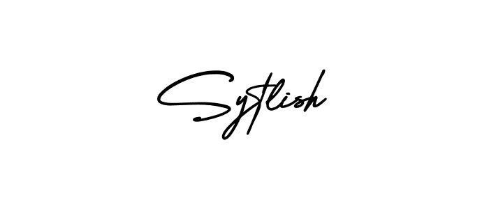 You should practise on your own different ways (AmerikaSignatureDemo-Regular) to write your name (Sytlish) in signature. don't let someone else do it for you. Sytlish signature style 3 images and pictures png