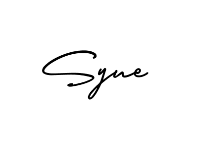How to make Syue name signature. Use AmerikaSignatureDemo-Regular style for creating short signs online. This is the latest handwritten sign. Syue signature style 3 images and pictures png