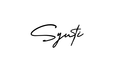 AmerikaSignatureDemo-Regular is a professional signature style that is perfect for those who want to add a touch of class to their signature. It is also a great choice for those who want to make their signature more unique. Get Syuti name to fancy signature for free. Syuti signature style 3 images and pictures png