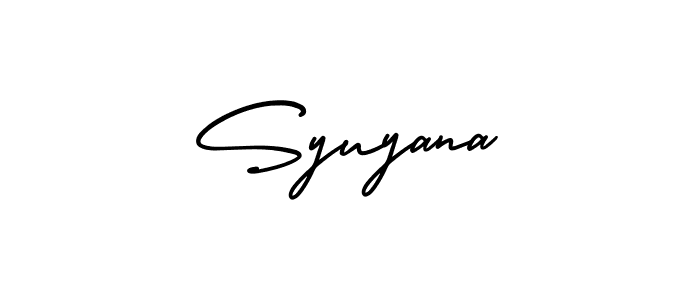 How to Draw Syuyana signature style? AmerikaSignatureDemo-Regular is a latest design signature styles for name Syuyana. Syuyana signature style 3 images and pictures png