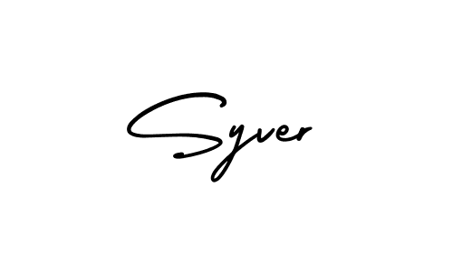 Make a beautiful signature design for name Syver. With this signature (AmerikaSignatureDemo-Regular) style, you can create a handwritten signature for free. Syver signature style 3 images and pictures png