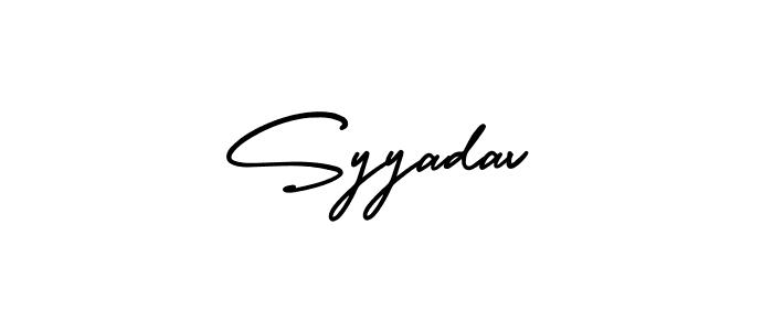 Use a signature maker to create a handwritten signature online. With this signature software, you can design (AmerikaSignatureDemo-Regular) your own signature for name Syyadav. Syyadav signature style 3 images and pictures png