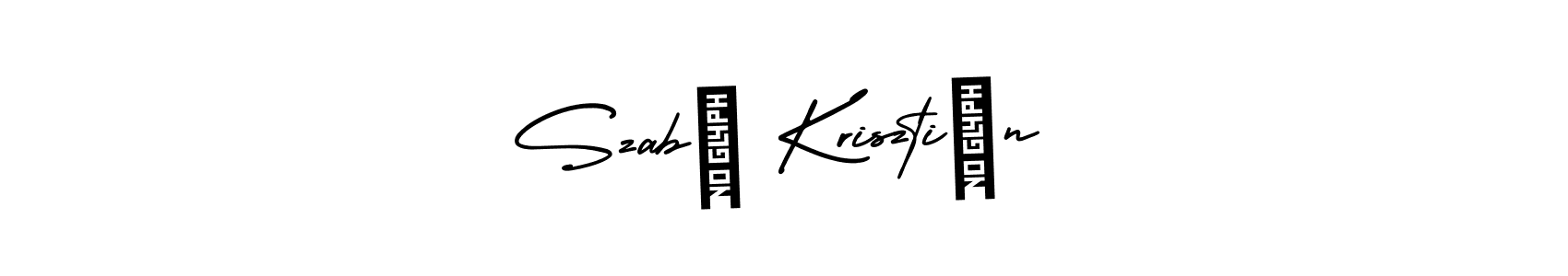 Use a signature maker to create a handwritten signature online. With this signature software, you can design (AmerikaSignatureDemo-Regular) your own signature for name Szabó Krisztián. Szabó Krisztián signature style 3 images and pictures png