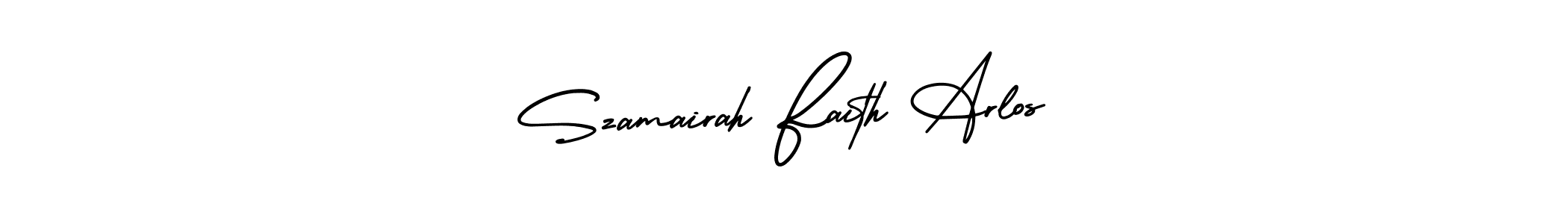 Create a beautiful signature design for name Szamairah Faith Arlos. With this signature (AmerikaSignatureDemo-Regular) fonts, you can make a handwritten signature for free. Szamairah Faith Arlos signature style 3 images and pictures png
