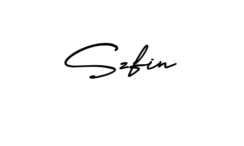 The best way (AmerikaSignatureDemo-Regular) to make a short signature is to pick only two or three words in your name. The name Szfin include a total of six letters. For converting this name. Szfin signature style 3 images and pictures png