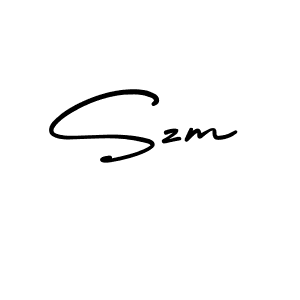 Make a beautiful signature design for name Szm. With this signature (AmerikaSignatureDemo-Regular) style, you can create a handwritten signature for free. Szm signature style 3 images and pictures png