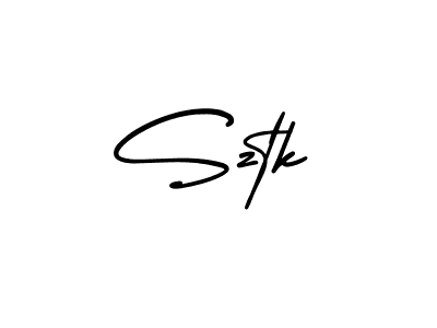 Create a beautiful signature design for name Sztk. With this signature (AmerikaSignatureDemo-Regular) fonts, you can make a handwritten signature for free. Sztk signature style 3 images and pictures png