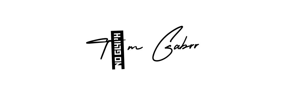 This is the best signature style for the Tøm Gabrr name. Also you like these signature font (AmerikaSignatureDemo-Regular). Mix name signature. Tøm Gabrr signature style 3 images and pictures png