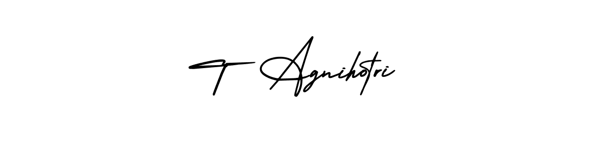 Check out images of Autograph of T  Agnihotri name. Actor T  Agnihotri Signature Style. AmerikaSignatureDemo-Regular is a professional sign style online. T  Agnihotri signature style 3 images and pictures png