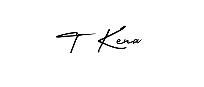 It looks lik you need a new signature style for name T  Kena. Design unique handwritten (AmerikaSignatureDemo-Regular) signature with our free signature maker in just a few clicks. T  Kena signature style 3 images and pictures png