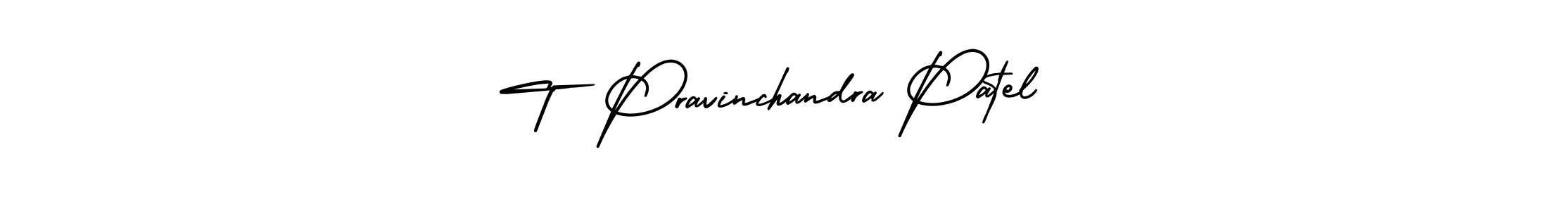This is the best signature style for the T  Pravinchandra Patel name. Also you like these signature font (AmerikaSignatureDemo-Regular). Mix name signature. T  Pravinchandra Patel signature style 3 images and pictures png