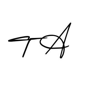 How to make T A name signature. Use AmerikaSignatureDemo-Regular style for creating short signs online. This is the latest handwritten sign. T A signature style 3 images and pictures png