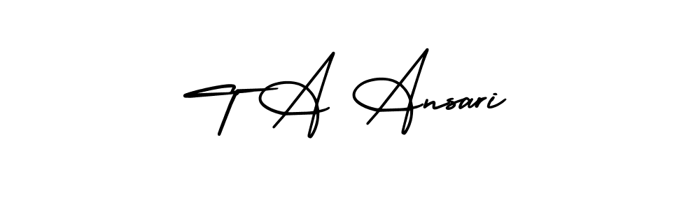 Best and Professional Signature Style for T A Ansari. AmerikaSignatureDemo-Regular Best Signature Style Collection. T A Ansari signature style 3 images and pictures png