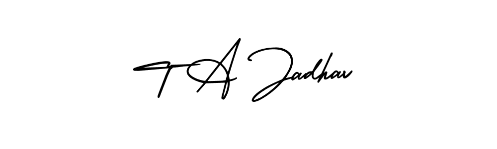 Make a beautiful signature design for name T A Jadhav. Use this online signature maker to create a handwritten signature for free. T A Jadhav signature style 3 images and pictures png