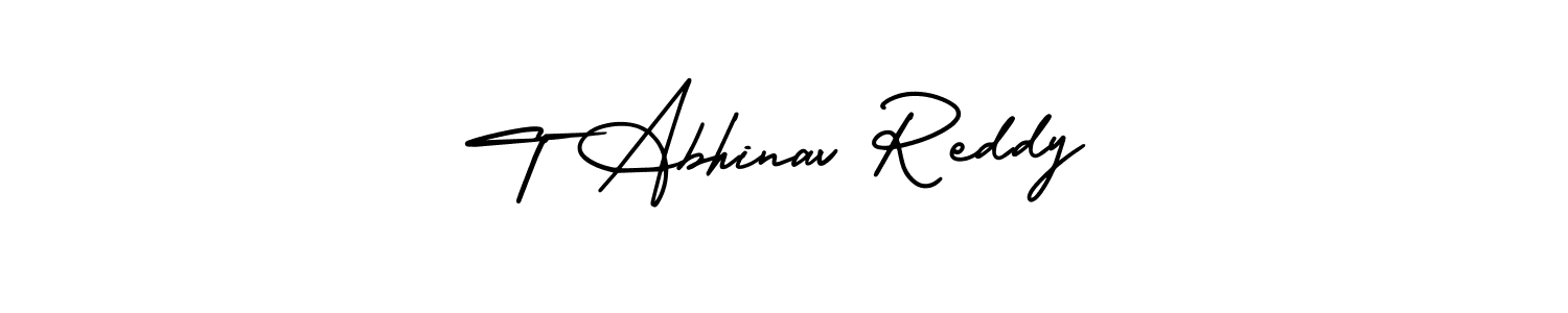 Make a beautiful signature design for name T Abhinav Reddy. With this signature (AmerikaSignatureDemo-Regular) style, you can create a handwritten signature for free. T Abhinav Reddy signature style 3 images and pictures png