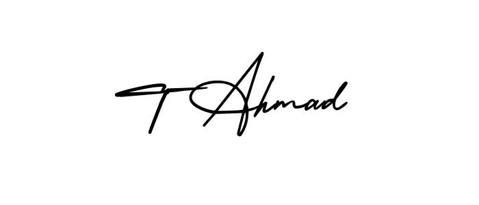 Best and Professional Signature Style for T Ahmad. AmerikaSignatureDemo-Regular Best Signature Style Collection. T Ahmad signature style 3 images and pictures png