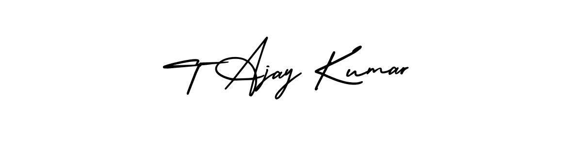 How to Draw T Ajay Kumar signature style? AmerikaSignatureDemo-Regular is a latest design signature styles for name T Ajay Kumar. T Ajay Kumar signature style 3 images and pictures png