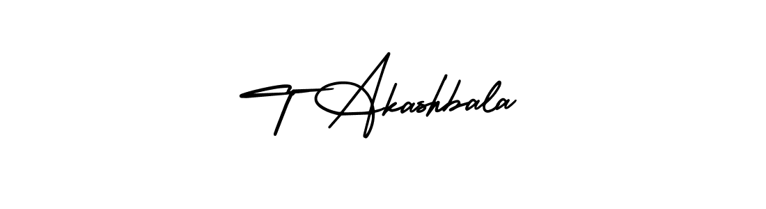 Make a beautiful signature design for name T Akashbala. With this signature (AmerikaSignatureDemo-Regular) style, you can create a handwritten signature for free. T Akashbala signature style 3 images and pictures png