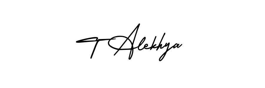 if you are searching for the best signature style for your name T Alekhya. so please give up your signature search. here we have designed multiple signature styles  using AmerikaSignatureDemo-Regular. T Alekhya signature style 3 images and pictures png