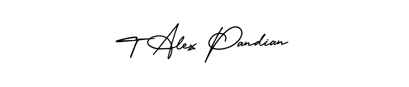 if you are searching for the best signature style for your name T Alex Pandian. so please give up your signature search. here we have designed multiple signature styles  using AmerikaSignatureDemo-Regular. T Alex Pandian signature style 3 images and pictures png