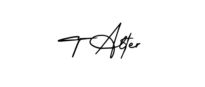 if you are searching for the best signature style for your name T Alter. so please give up your signature search. here we have designed multiple signature styles  using AmerikaSignatureDemo-Regular. T Alter signature style 3 images and pictures png