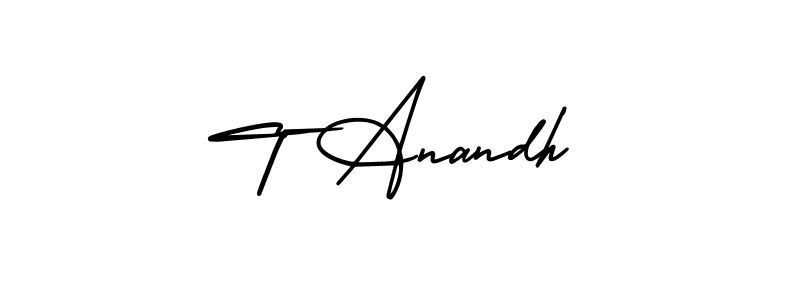 Similarly AmerikaSignatureDemo-Regular is the best handwritten signature design. Signature creator online .You can use it as an online autograph creator for name T Anandh. T Anandh signature style 3 images and pictures png