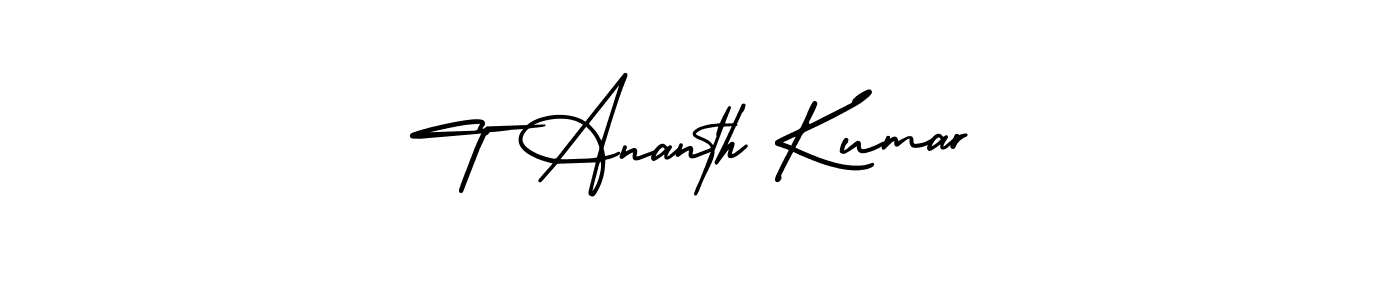 You can use this online signature creator to create a handwritten signature for the name T Ananth Kumar. This is the best online autograph maker. T Ananth Kumar signature style 3 images and pictures png