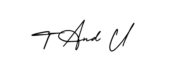 Also we have T And U name is the best signature style. Create professional handwritten signature collection using AmerikaSignatureDemo-Regular autograph style. T And U signature style 3 images and pictures png