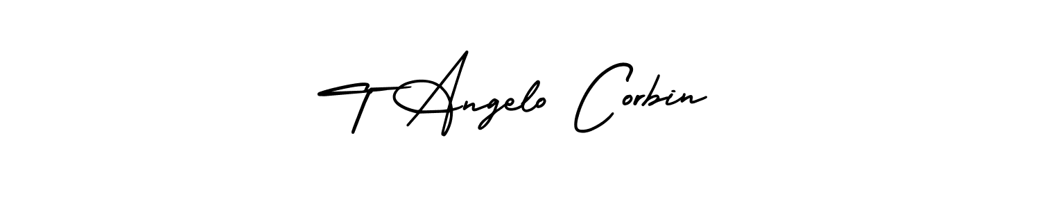 How to make T Angelo Corbin signature? AmerikaSignatureDemo-Regular is a professional autograph style. Create handwritten signature for T Angelo Corbin name. T Angelo Corbin signature style 3 images and pictures png