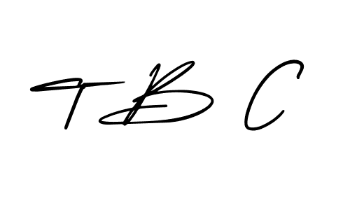 You should practise on your own different ways (AmerikaSignatureDemo-Regular) to write your name (T B C) in signature. don't let someone else do it for you. T B C signature style 3 images and pictures png