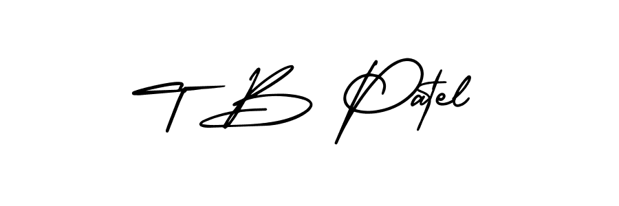 The best way (AmerikaSignatureDemo-Regular) to make a short signature is to pick only two or three words in your name. The name T B Patel include a total of six letters. For converting this name. T B Patel signature style 3 images and pictures png