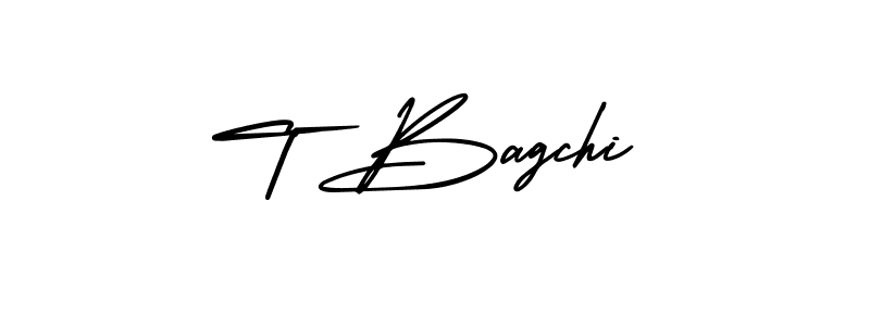 Make a beautiful signature design for name T Bagchi. With this signature (AmerikaSignatureDemo-Regular) style, you can create a handwritten signature for free. T Bagchi signature style 3 images and pictures png