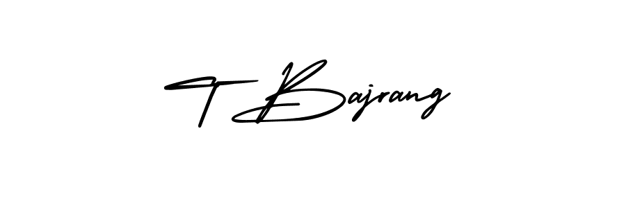 Make a beautiful signature design for name T Bajrang. Use this online signature maker to create a handwritten signature for free. T Bajrang signature style 3 images and pictures png
