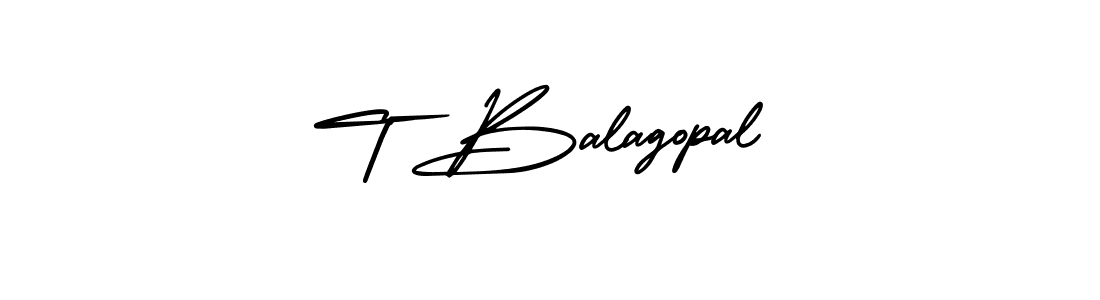 Design your own signature with our free online signature maker. With this signature software, you can create a handwritten (AmerikaSignatureDemo-Regular) signature for name T Balagopal. T Balagopal signature style 3 images and pictures png