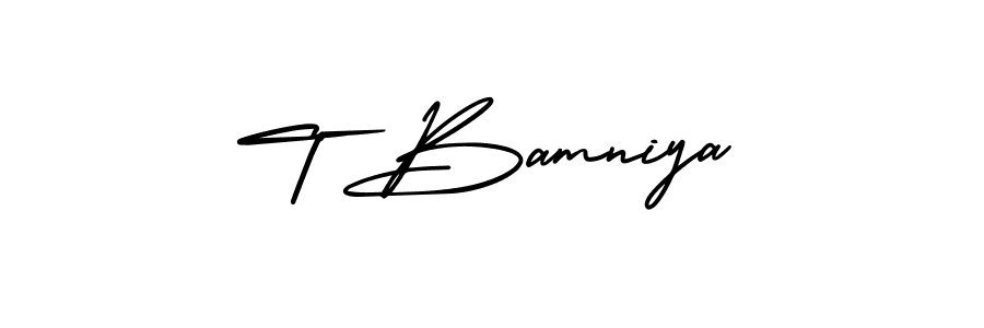 Make a beautiful signature design for name T Bamniya. Use this online signature maker to create a handwritten signature for free. T Bamniya signature style 3 images and pictures png