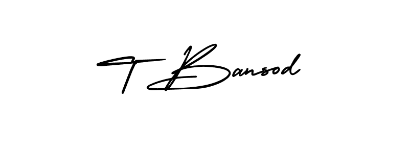 Check out images of Autograph of T Bansod name. Actor T Bansod Signature Style. AmerikaSignatureDemo-Regular is a professional sign style online. T Bansod signature style 3 images and pictures png